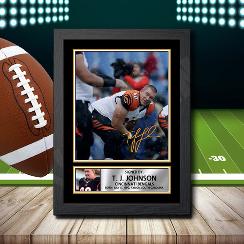 T. J. Johnson printed autograph poster print