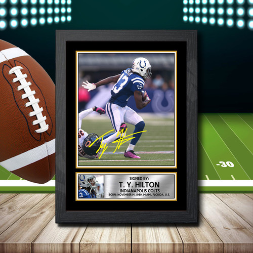 T. Y. Hilton printed autograph poster print