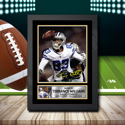 Terrance Williams printed autograph poster print