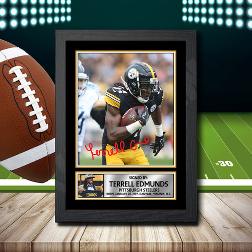 Terrell Edmunds printed autograph poster print