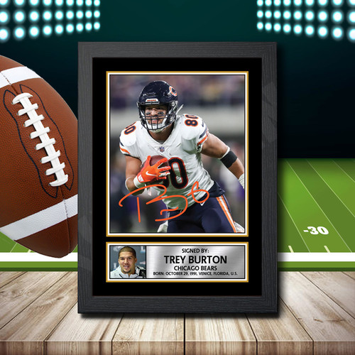 Trey Burton printed autograph poster print