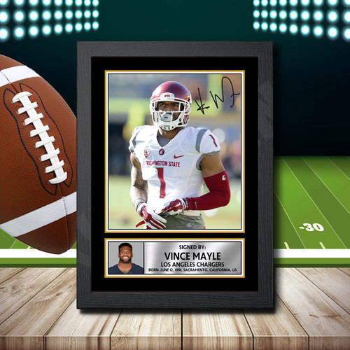 Vince Mayle 1 printed autograph poster print