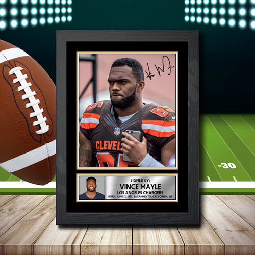 Vince Mayle 2 printed autograph poster print