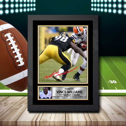 Vince Williams printed autograph poster print