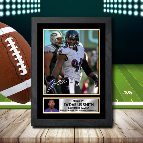 Za'darius Smith 2 printed autograph poster print