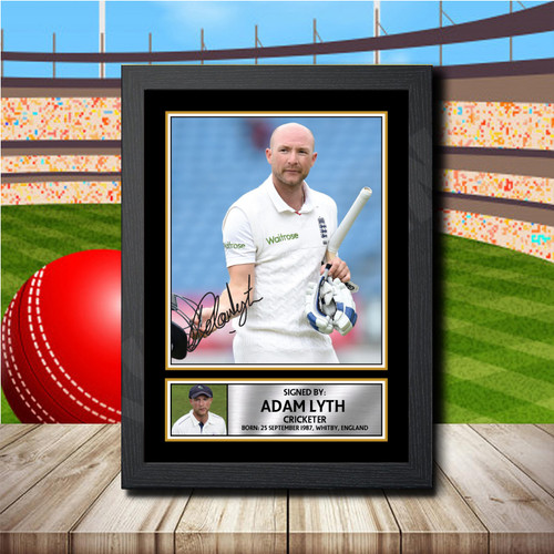 Adam Lyth printed autograph poster print