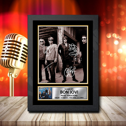 Bon Jovi 6 printed autograph poster print