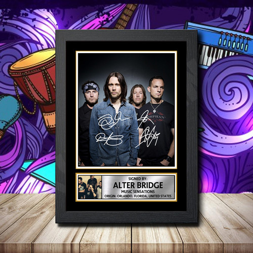 Alter Bridge 1 printed autograph poster print