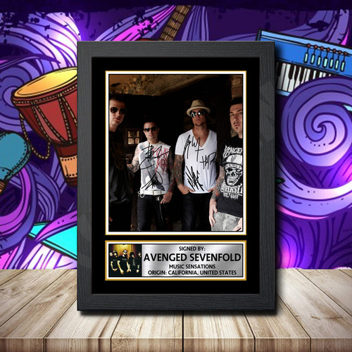 Avenged Sevenfold 1 printed autograph poster print