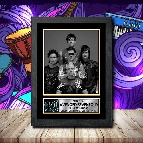 Avenged Sevenfold 2 printed autograph poster print
