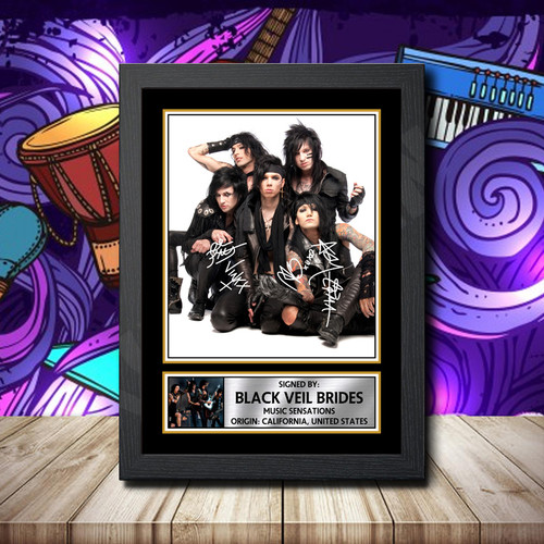 Black Veil Brides 2 printed autograph poster print