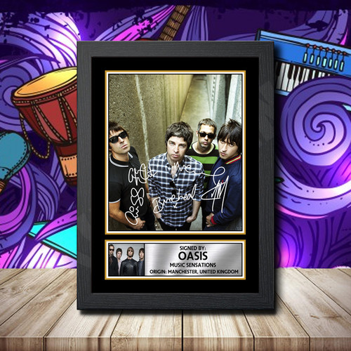 Oasis 6 printed autograph poster print