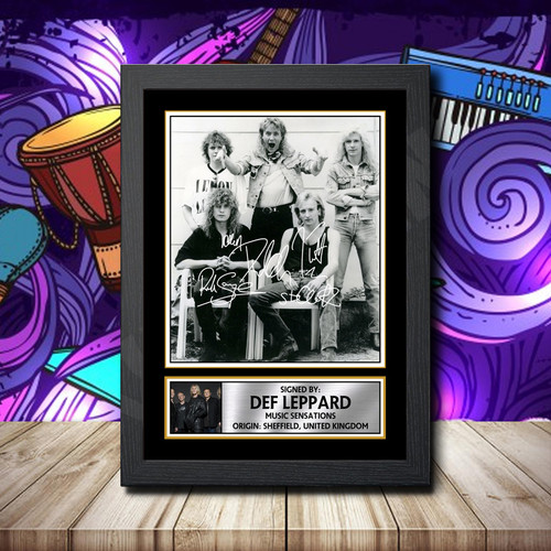 Def Leppard 1 printed autograph poster print