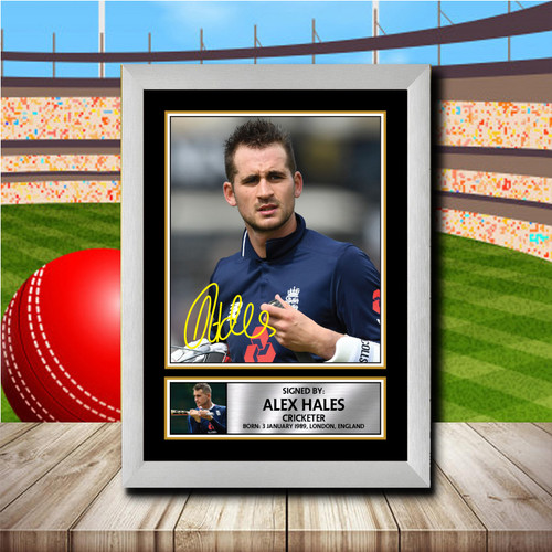 Alex Hales printed autograph poster print - view 2