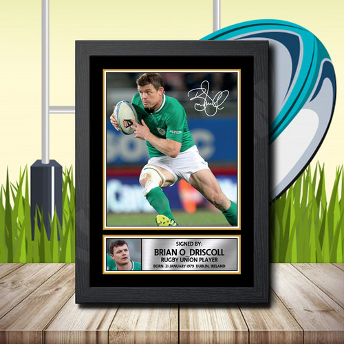 Brian O Driscoll 1 printed autograph poster print