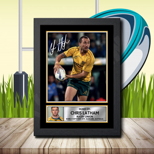 Chris Latham 1 printed autograph poster print