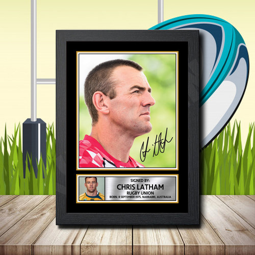 Chris Latham 2 printed autograph poster print