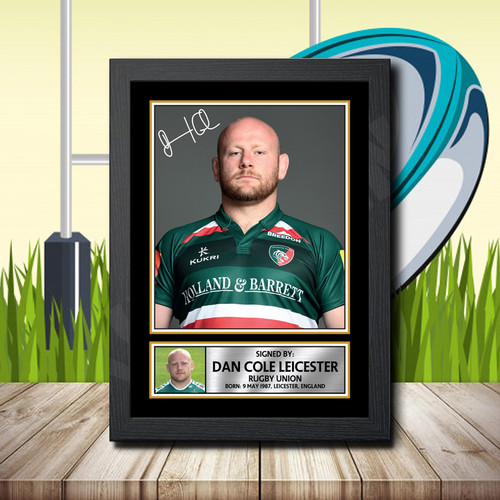 Dan Cole Leicester 1 printed autograph poster print