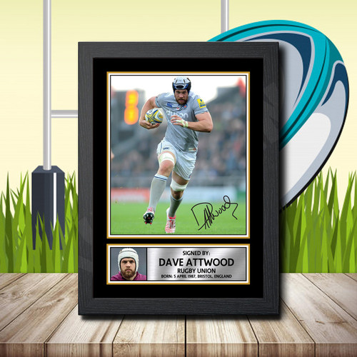 Dave Attwood 2 printed autograph poster print