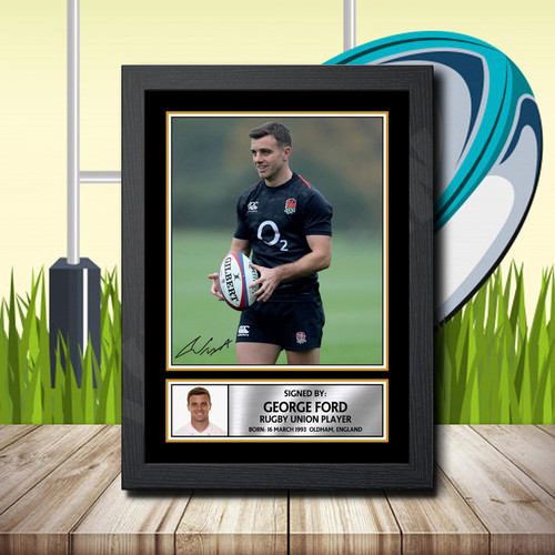George Ford 1 printed autograph poster print