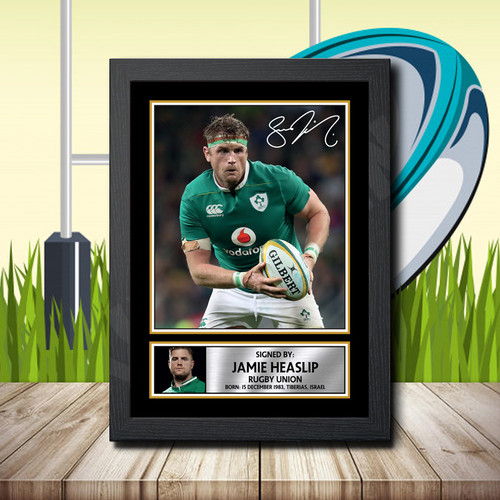 Jamie Heaslip 2 printed autograph poster print