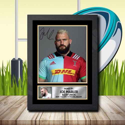 Joe Marler 1 printed autograph poster print