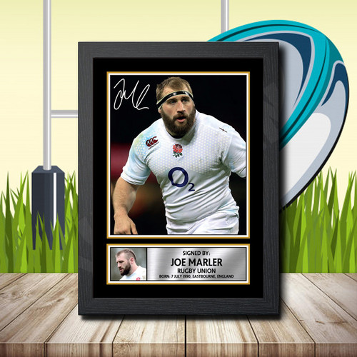 Joe Marler 2 printed autograph poster print