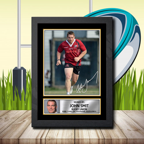 John Smit 1 printed autograph poster print