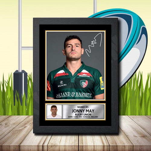 Jonny May 1 printed autograph poster print