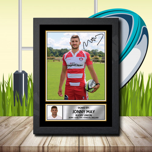 Jonny May 2 printed autograph poster print
