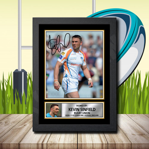 Kevin Sinfield 2 printed autograph poster print
