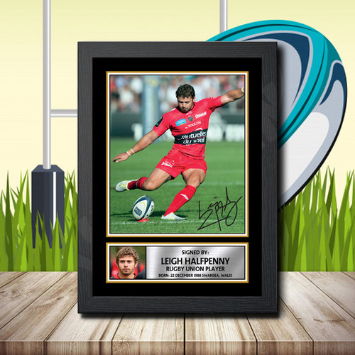 Leigh Halfpenny 1 printed autograph poster print