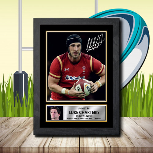 Luke Charteris 2 printed autograph poster print