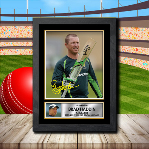 Brad Haddin printed autograph poster print