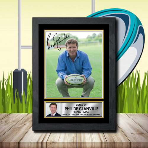 Phil De Glanville 2 printed autograph poster print