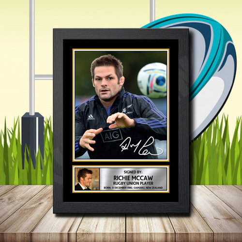 Richie Mccaw 1 printed autograph poster print
