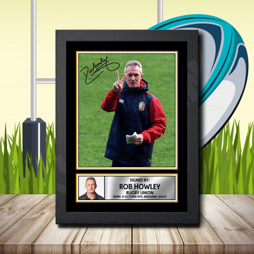 Rob Howley 1 printed autograph poster print