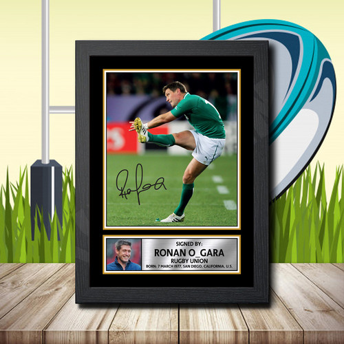 Ronan O Gara 2 printed autograph poster print