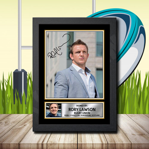 Rory Lawson 2 printed autograph poster print