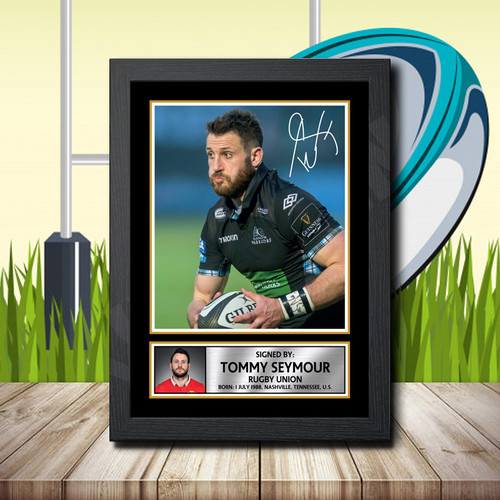 Tommy Seymour 2 printed autograph poster print