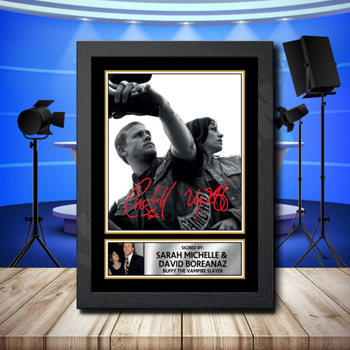 Charlie Hunnam + Maggie Siff printed autograph poster print