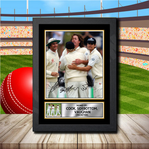 Cook Sidebottom Vaughan printed autograph poster print