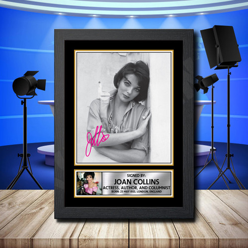 Joan Collins 2 printed autograph poster print