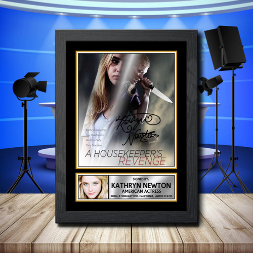 Kathryn Newton 3 printed autograph poster print