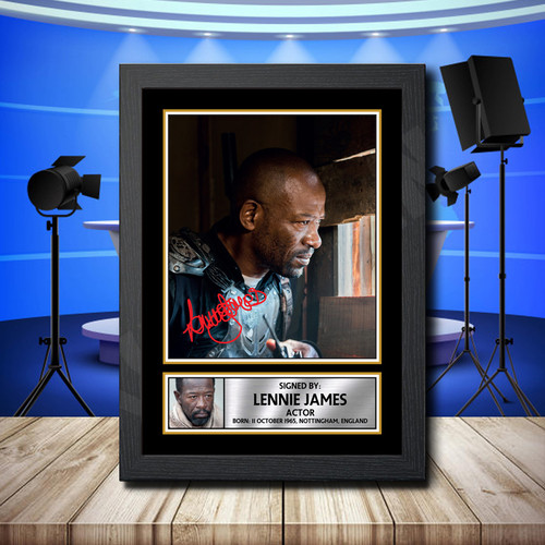 Lennie James printed autograph poster print