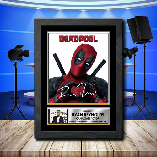 Ryan Reynolds 3 printed autograph poster print
