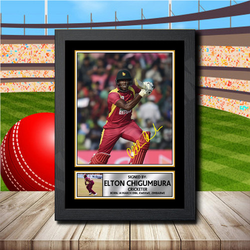 Elton Chigumbura printed autograph poster print