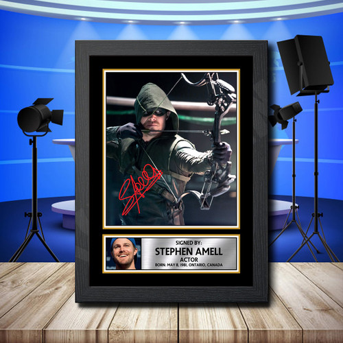 Stephen Amell 2 printed autograph poster print