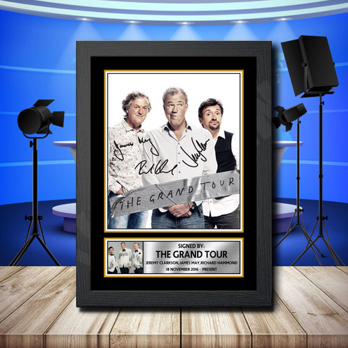 The Grand Tour Jeremy Clarkson James May Richard Hammond 2 printed autograph poster print