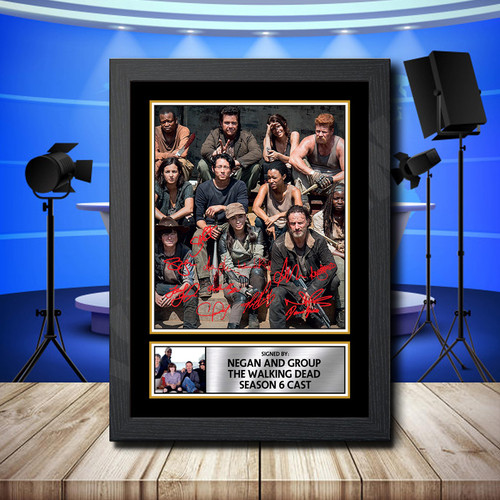 The Walking Dead Season 6 Cast 2 printed autograph poster print